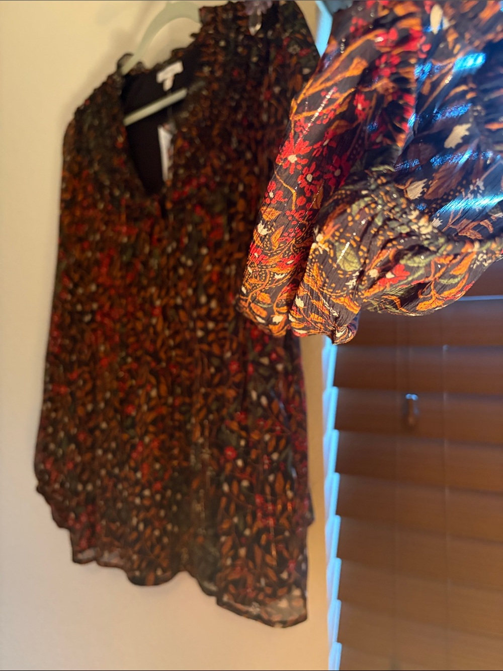NWT Maurices Black Floral Peasant Tunic with Orange, Pink, Green Accents Size 2X - Picture 4 of 8